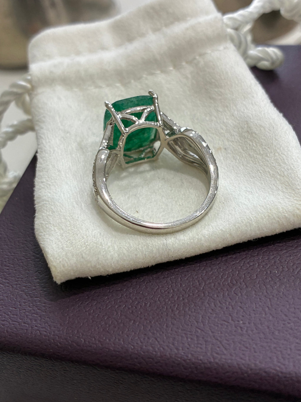 Sterling Silver Emerald Ring