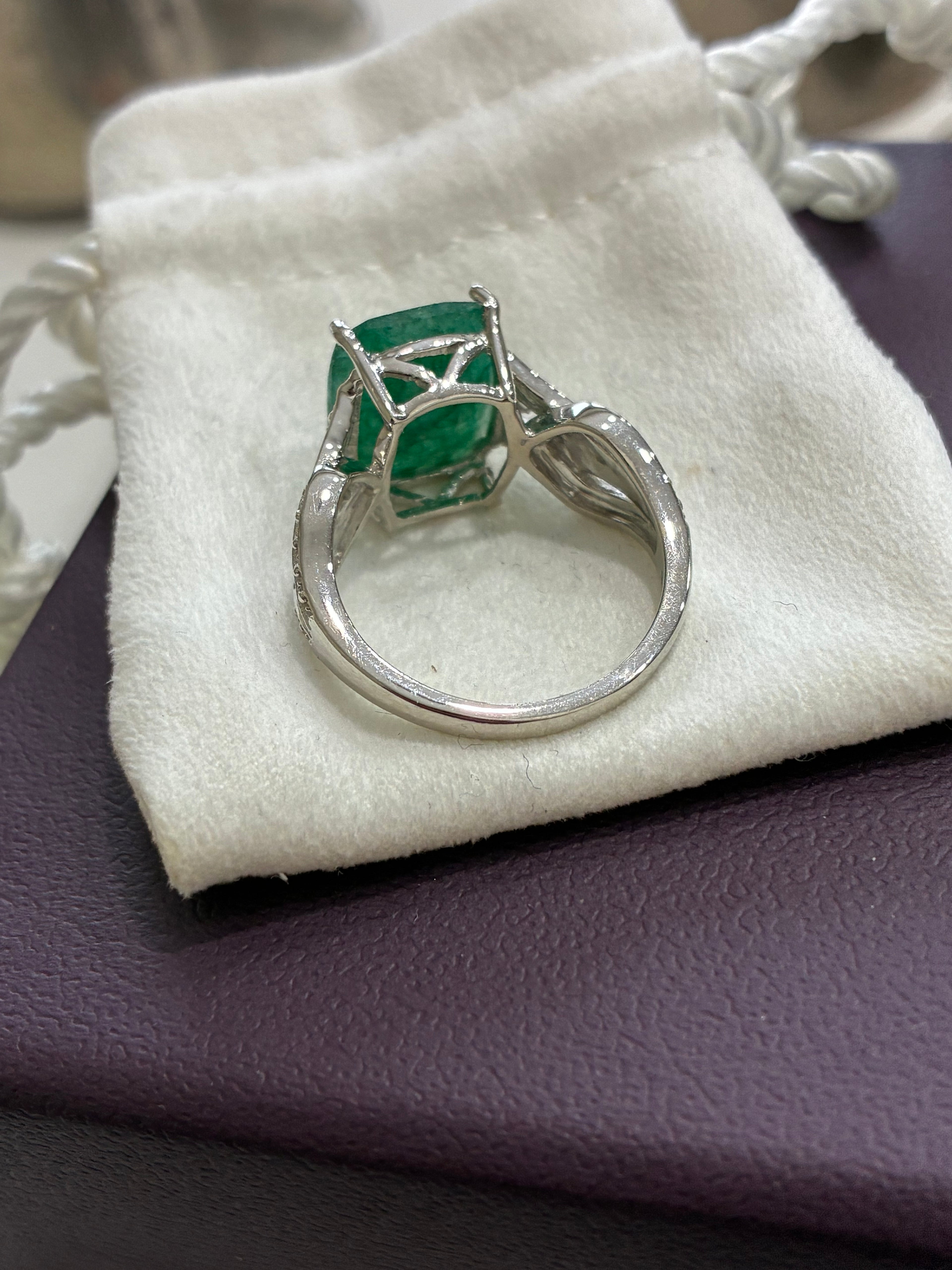 Sterling Silver Emerald Ring