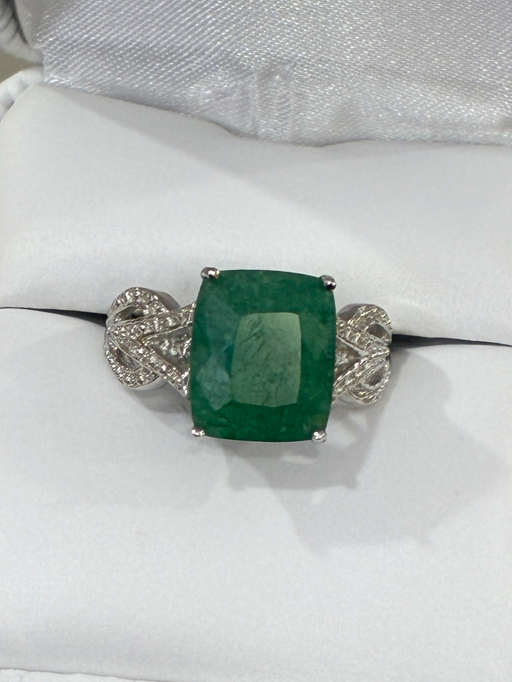 Sterling Silver Emerald Ring