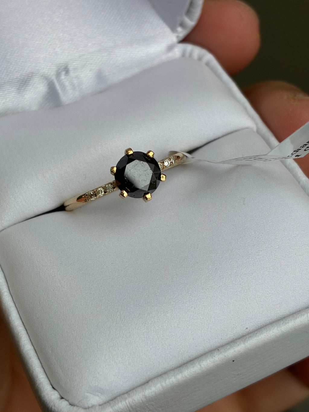 1 Carat Black Lab Diamond Ring Statement Jewelry