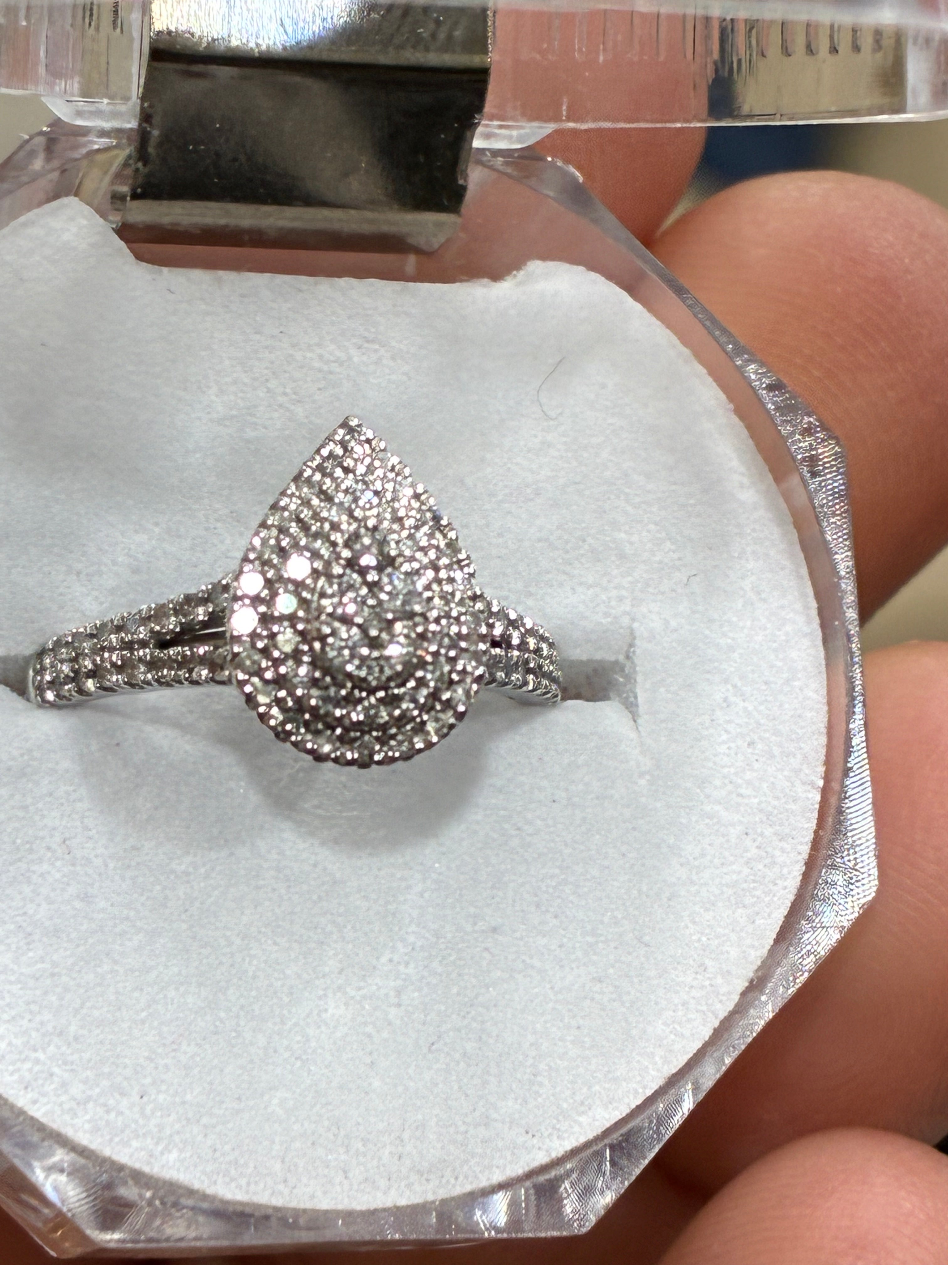 Pear-Shaped Diamond Engagement Ring