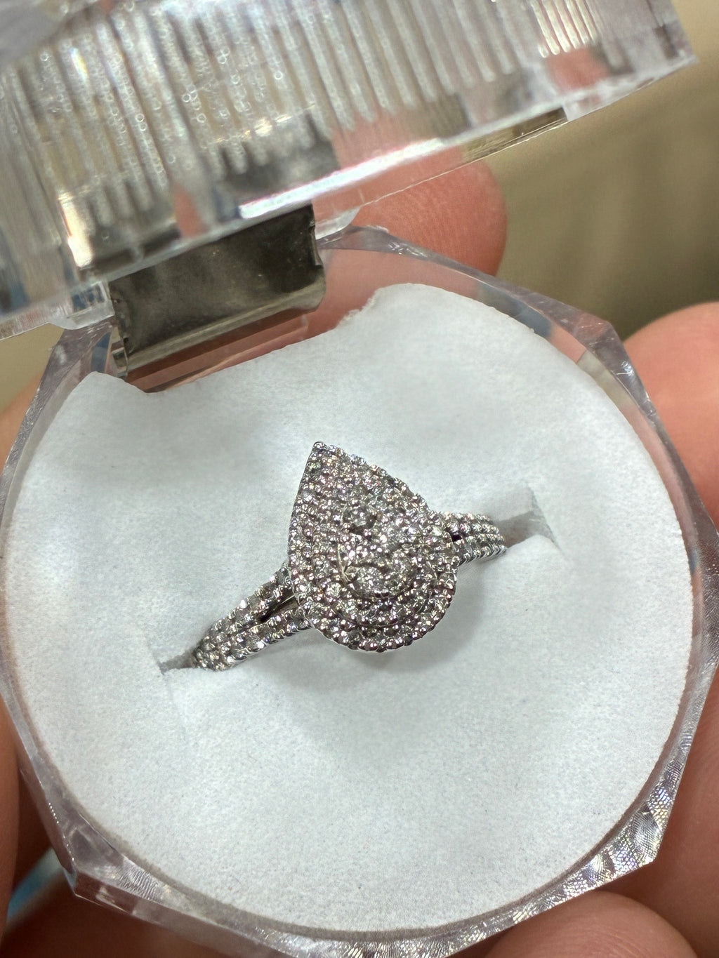 Pear-Shaped Diamond Engagement Ring