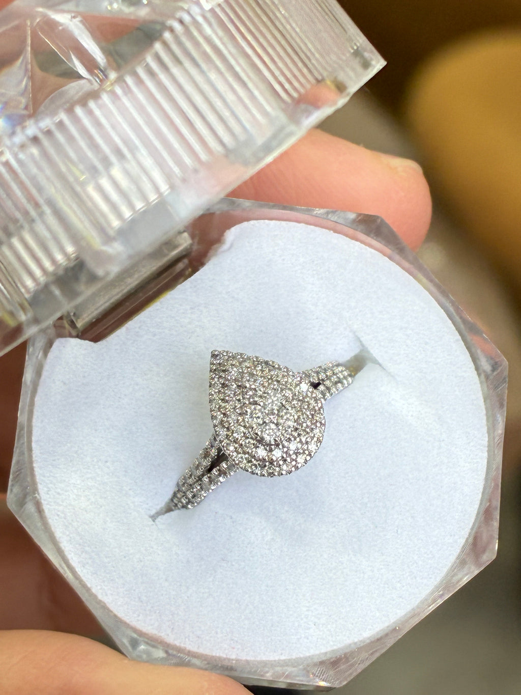 Pear-Shaped Diamond Engagement Ring