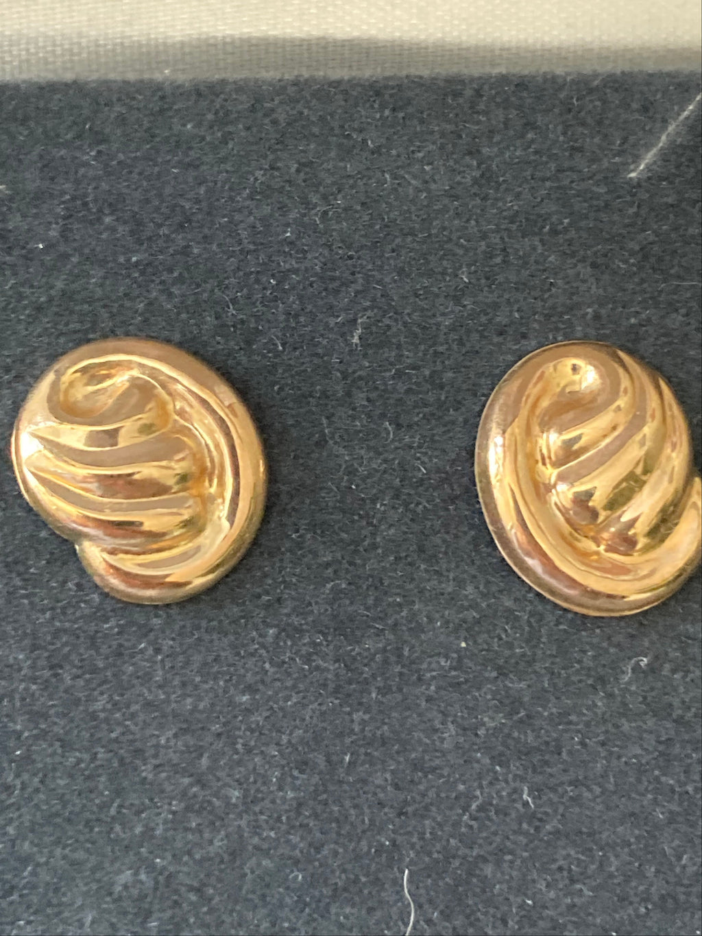 Gold Swirl Vintage Earrings