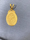 Gold Saint Christopher Pendant | Patron Saint of Travelers