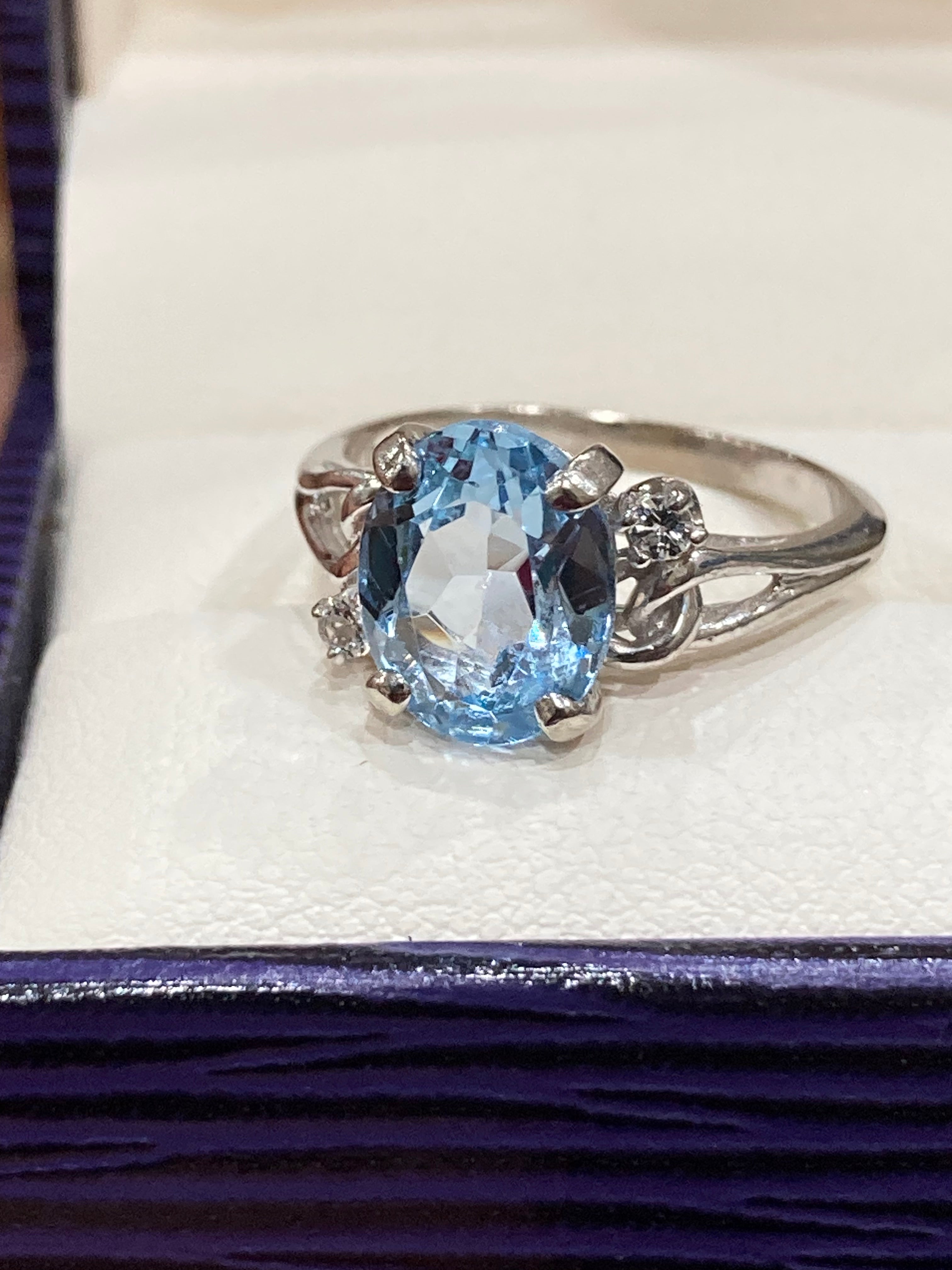 Gold Aqua Spinel Ring | Size 6 | Elegant Statement Jewelry