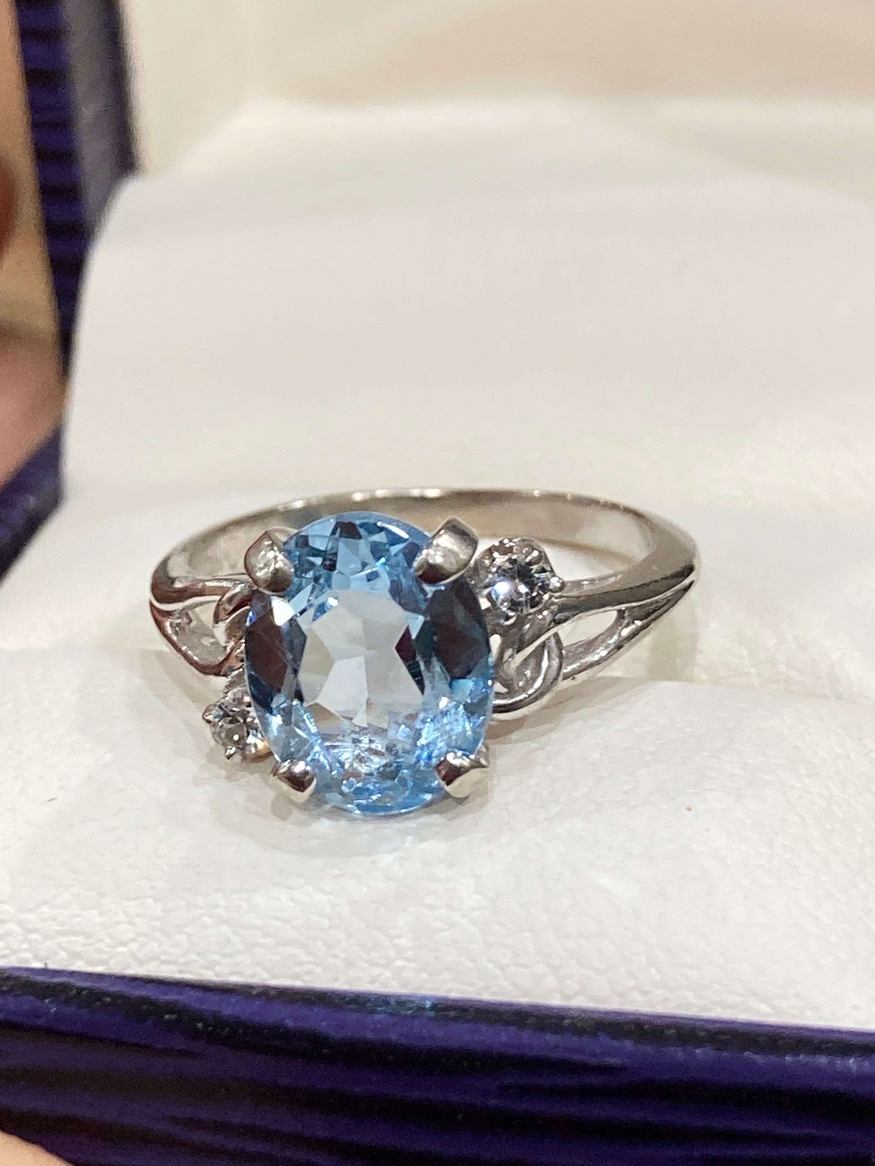 Gold Aqua Spinel Ring | Size 6 | Elegant Statement Jewelry