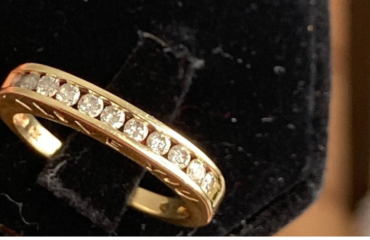 10K Yellow Gold "I Love You" Chanel Diamond Band (0.40-0.50 CT)