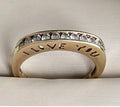 10K Yellow Gold "I Love You" Chanel Diamond Band (0.40-0.50 CT)